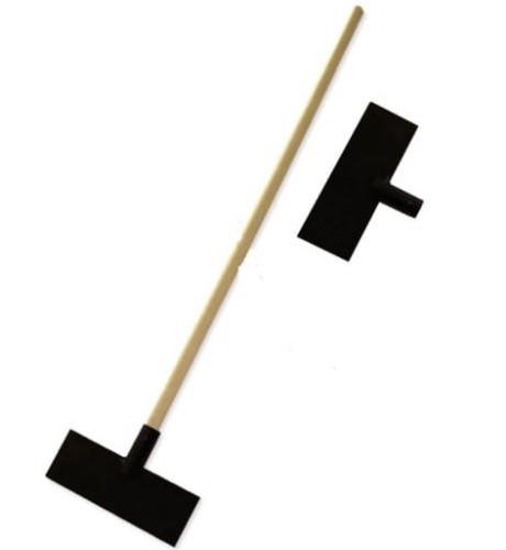 SKUWACZ DO LODU METALOWY NA DREWNINYM TRZONKU 12370