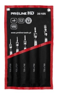 PROLINE ZESTAW KLUCZ PRZEGUBOWY TORX 5EL 36105