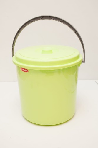WIADERKO Z POKRYWĄ 10 L ZIELONE