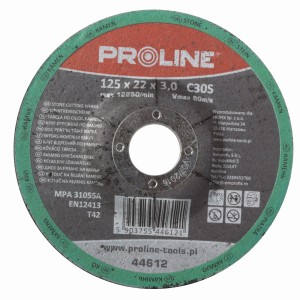 PROLINE TARCZE DO CIĘCIA KAMIENIA WYPUKŁE 125 x 3,0 MM 44612