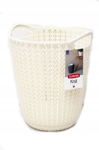 CURVER KNIT KOSZ NA PAPIER ŚMIECI BIAŁY KREMOWY 7L