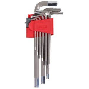 PROLINE KLUCZE IMBUSOWE DŁUGIE 9 SZT.1,5-10MM STAL S2