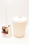 CURVER KNIT KOMPLET KOSZ NA ŚMIECI i SZCZOTKA WC