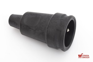 KOPP GNIAZDO IP44 16A GUMOWE CZARNE