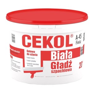 CEKOL A-45 GOTOWA GŁADŹ SZPACHLOWA BIAŁA 20KG 