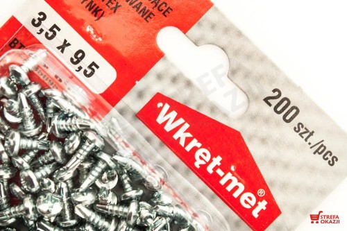 WKRĘTY SAMOWIERCĄCE PCHEŁKI 3,5X9,5MM 200SZT OCYNK