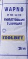 IZOLBET WAPNO BUDOWLANE HYDRATYZOWANE 20 KG