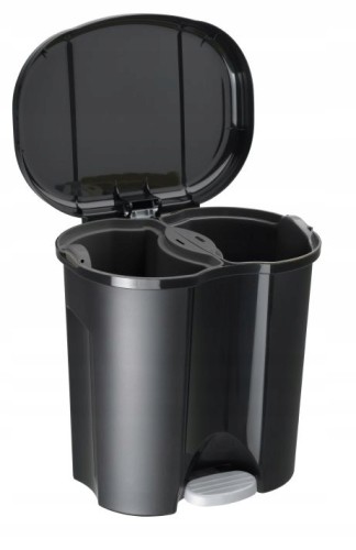 ROTHO DUO 2x10l Kosz na śmieci do segregacji z pedałem