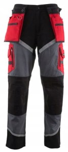 LAHTI PRO SPODNIE ROBOCZE DO PASA CZERWONY R 3XL