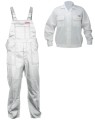 LAHTI PRO QUEST BLUZA+ SPODNIE OGRODNICZKI ROBOCZE BIAŁY