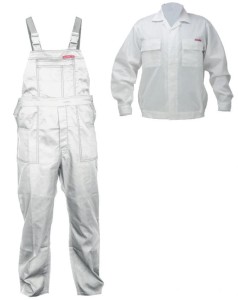 LAHTI PRO QUEST BLUZA+ SPODNIE OGRODNICZKI ROBOCZE BIAŁY LPQC / LPQD
