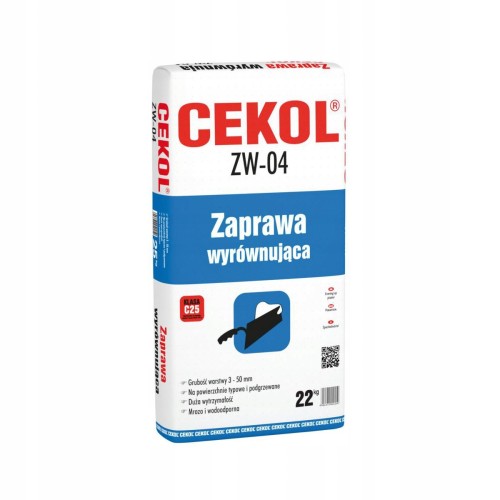 CEKOL ZW-04 ZAPRAWA WYRÓWNUJĄCA WYRÓWNAWCZA 22KG