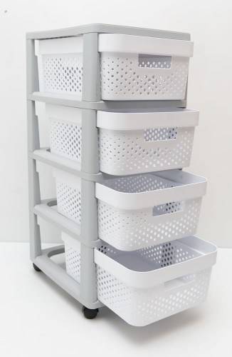 CURVER REGAŁ AŻUROWY INFINITY 4X10L KOMODA SZAFKA