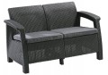KETER CORFU SOFA 2 OSOBOWA LOVE SEAT ANTRACYT ŁAWKA