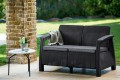 KETER CORFU SOFA 2 OSOBOWA LOVE SEAT ANTRACYT ŁAWKA