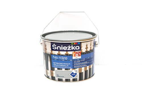 ŚNIEŻKA FARBA NA RDZĘ BEZPOŚREDNIO SZARY POŁYSK 2,5 L