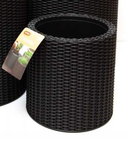 KETER DONICZKA SMALL CYLINDER PLANTER GRAFIT S