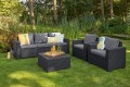 KETER CALIFORNIA MEBLE OGRODOWE SOFA 3 OS GRAFIT / SZARY