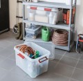 CURVER POJEMNIK OUTBACK PRZEŹROCZYSTY Z KLIPSAMI 60 L
