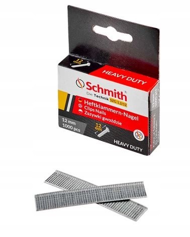 SCHMITH GWOŹDZIE DO TACKERA 12MM 1000SZT ZSZYWKI
