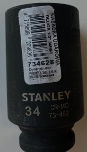 STANLEY NASADKA UDAROWA 6-KĄTNA DŁUGA 1/2" 34MM