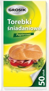 GROSIK TOREBKI ŚNIADANIOWE PAPIEROWE 10X21 - 50SZT
