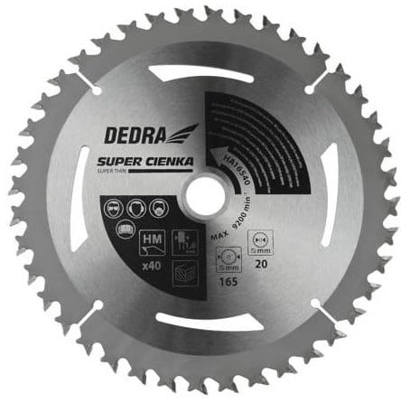 DEDRA TARCZA TNĄCA DO DREWNA 185mm 20mm 40 zębów