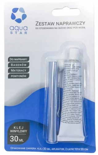 ZESTAW NAPRAWCZY DO BASENÓW, 2 ŁATKI, KLEJ