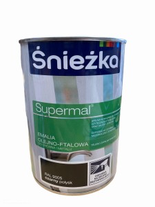 ŚNIEŻKA EMALIA OLEJNO-FTALOWA CZARNA POŁYSK 0,8 L