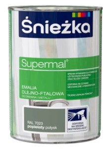 ŚNIEŻKA EMALIA OLEJNO-FTALOWA POPIEL POŁYSK 0,8L