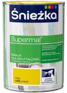ŚNIEŻKA EMALIA OLEJNO-FTALOWA ŻÓŁTY POŁYSK 0,8L