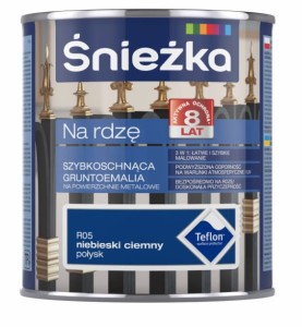 ŚNIEŻKA GRUNTOEMALIA NA RDZĘ NIEBIESKI CIEMNY 0,65L   