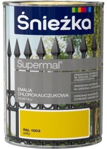 ŚNIEŻKA EMALIA CHLOROKAUCZUKOWA METAL- ŻÓŁTY 0,9L 