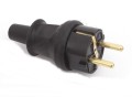 KOPP WTYCZKA IP44 16A GUMOWA CZARNA