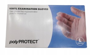 RĘKAWICE RĘKAWICZKI WINYLOWE VINYL JEDNORAZOWE L