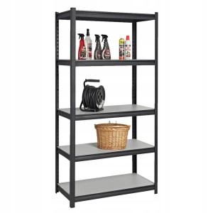 REGAŁ MAGAZYNOWY GARAŻOWY 183X91X46 600KG CZARNY