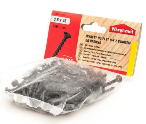 WKRĘT-MET WKRĘT DO DREWNA REGIPSÓW 3,5X45 100 SZT