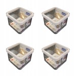 ROTHO ZESTAW POJEMNIKÓW LOFT 0,5L BIAŁA POKRYWA X4