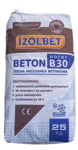 IZOLBET WYLEWKA BETONOWA BETON B30 25KG