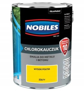 NOBILES EMALIA CHLOROKAUCZUK ŻÓŁTY 5L BETON METAL