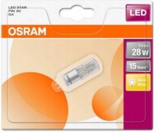 OSRAM ŻARÓWKA LED PIN 30 2,4W G4 CIEPŁE BIAŁY