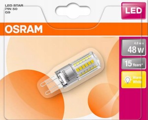 OSRAM ŻARÓWKA LED G9 4,8W 600lm 2700K CIEPŁA BIAŁA