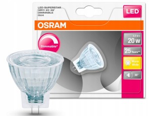 OSRAM ŻARÓWKA LED MR11 GU4 3.2W ŚCIEMNIALNA