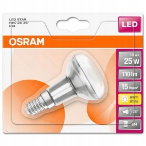 OSRAM ŻARÓWKA LED R50 E14 1,6W CIEPŁY BIAŁY
