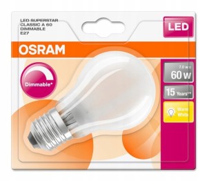 OSRAM ŻARÓWKA LED 7.0W=60W E27 806 lm MLECZNA
