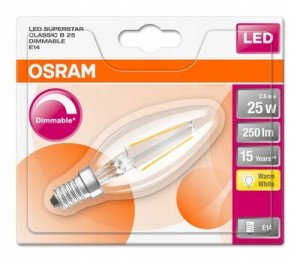 OSRAM ŻARÓWKA LED SUPERSTAR E14 2,8W ŚWIECZKA