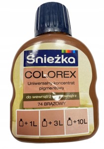 ŚNIEŻKA COLOREX PIGMENT DO FARB 100ml BRĄZOWY