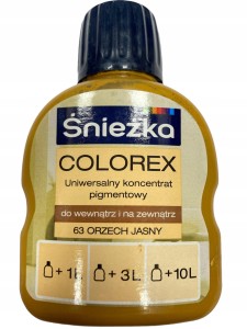 ŚNIEŻKA COLOREX PIGMENT DO FARB 100ml ORZECH JASNY