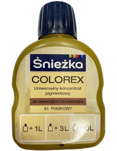 ŚNIEŻKA COLOREX PIGMENT DO FARB 100ml PIASKOWY