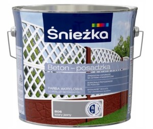 ŚNIEŻKA FARBA AKRYLOWA DO BETONU POSADZKI SZARA 5L